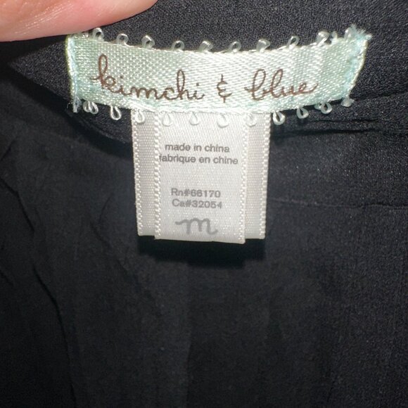 Kimchi & Blue Women's Black Pleated Chiffon Mini Skirt Size M - Picture 3 of 4